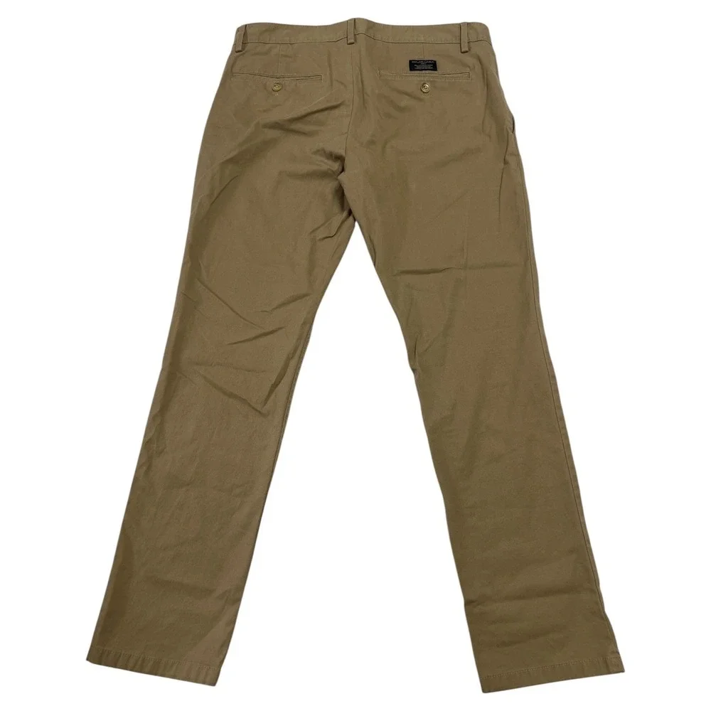 Banana Republic Pants Men 32x30 Brown Tan Fulton Chino Skinny Fit Stretch Casual